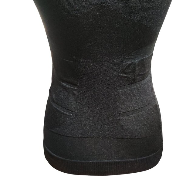 Black M Shaping Tank Top Moderate Compression Ribbed Control Layer Sleeveless - Picture 6 of 13